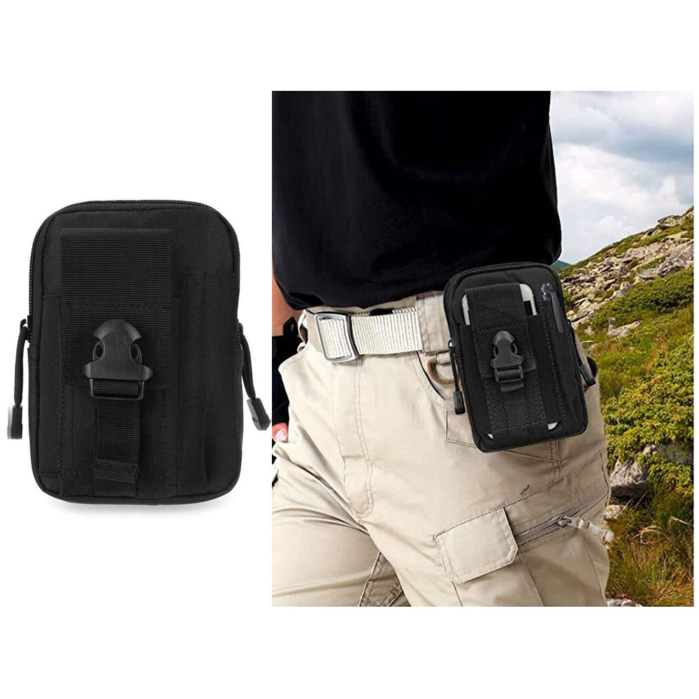 Molle-Militär-Hüfttasche schwarz