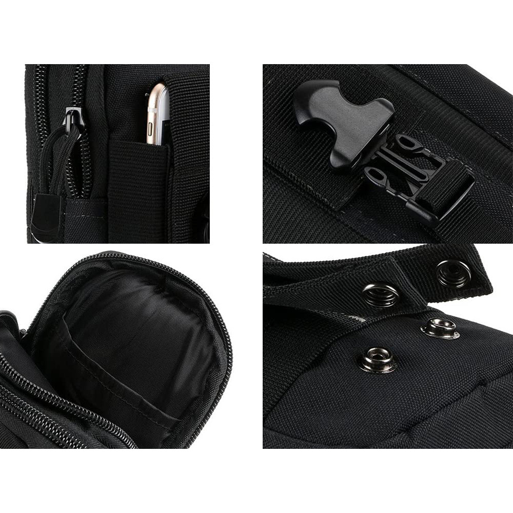 Molle-Militär-Hüfttasche schwarz