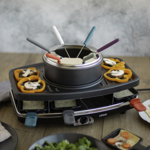 Raclette, Grill und Fondueset für 8 Personen