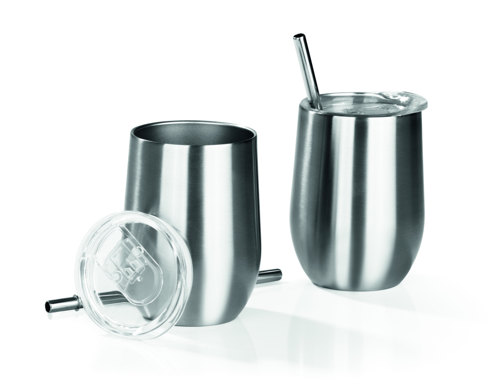 Edelstahl-Getränkebecher 2er-Set