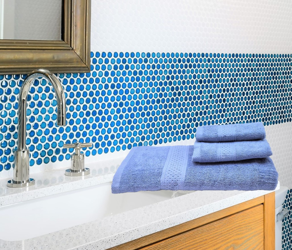 Handtuch 3er-Set blau