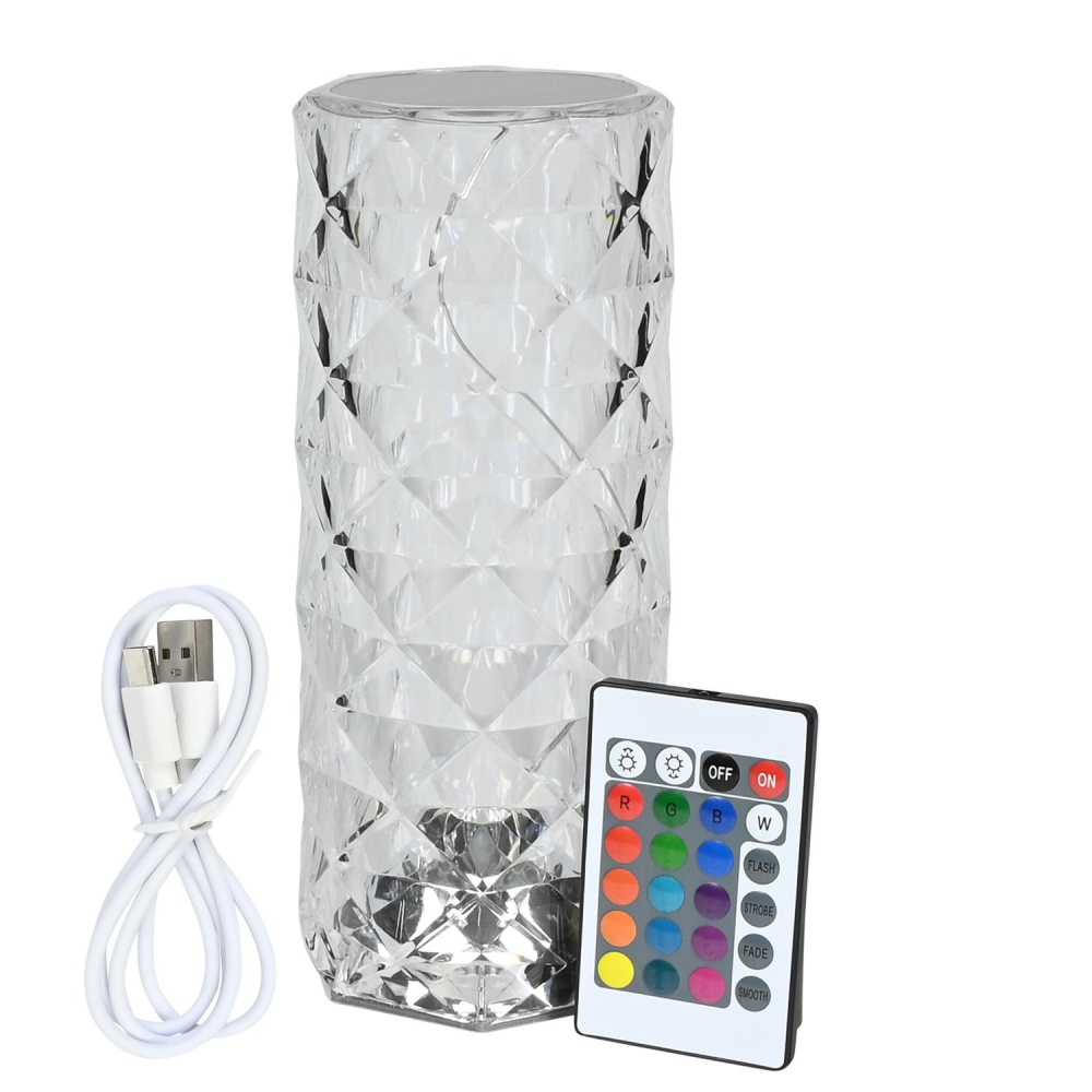 LED-Kristall Tischlampe mit Farbwechsel