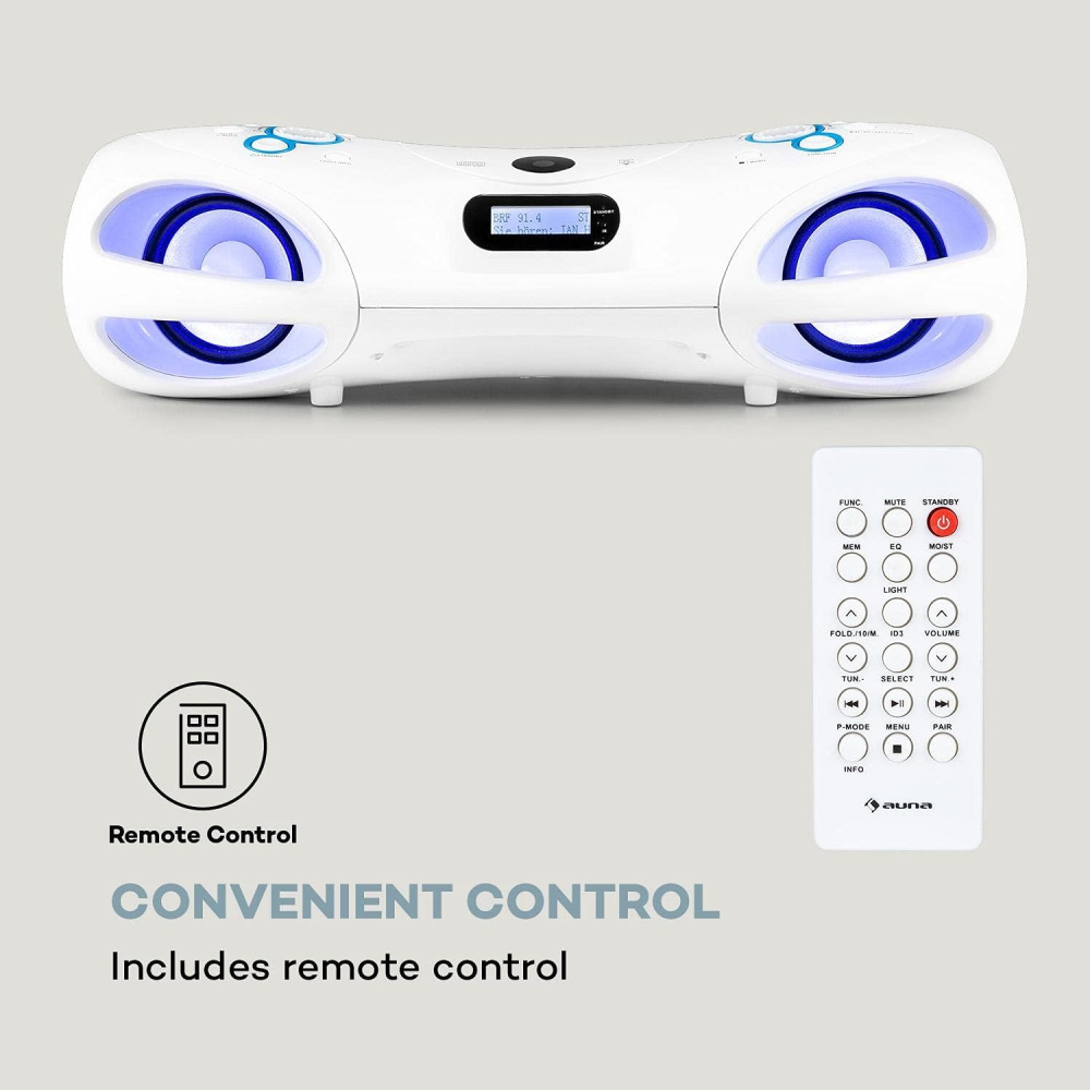 Spacewoofer Boombox weiß