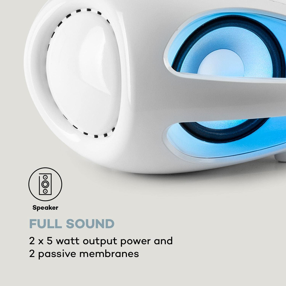 Spacewoofer Boombox weiß