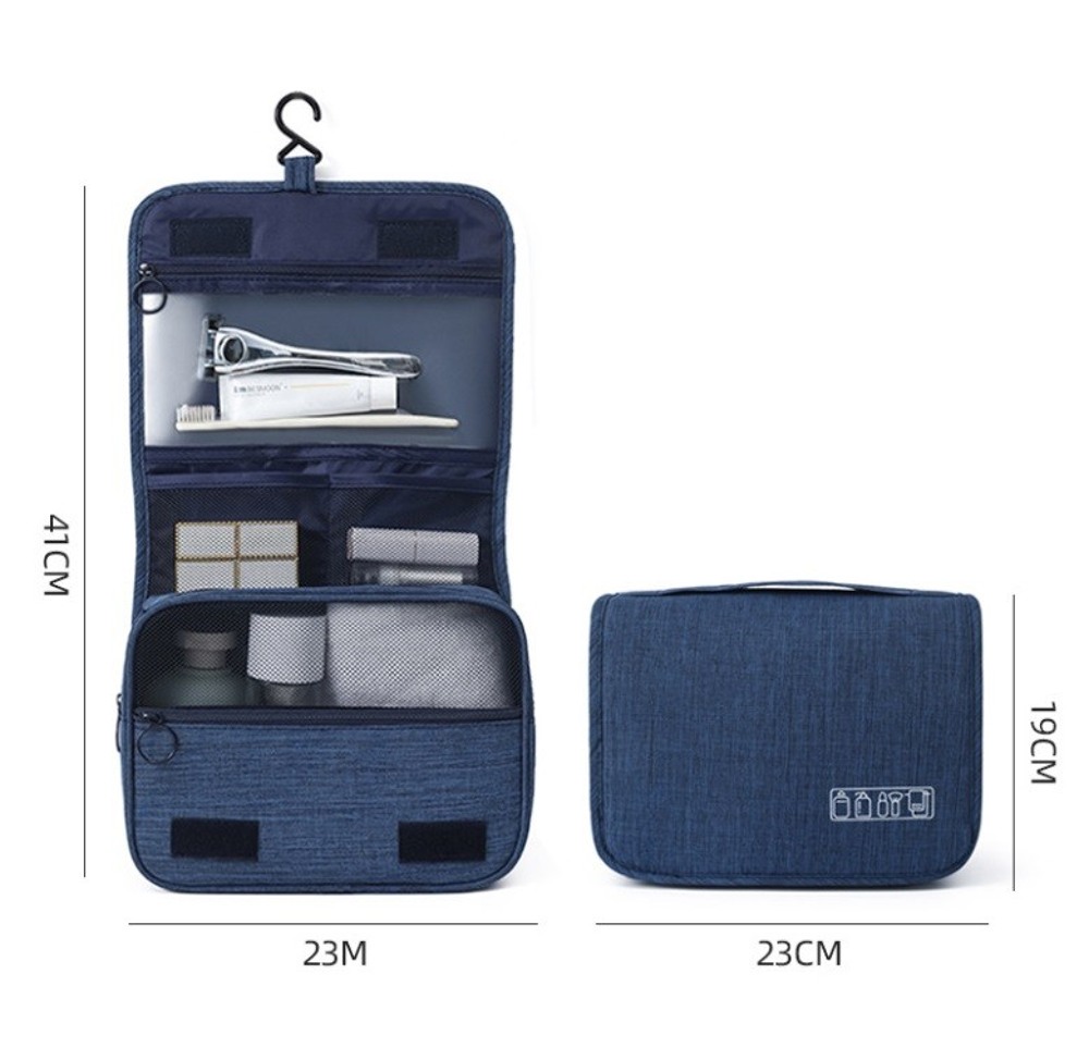 Kulturtasche zum Aufhängen blau