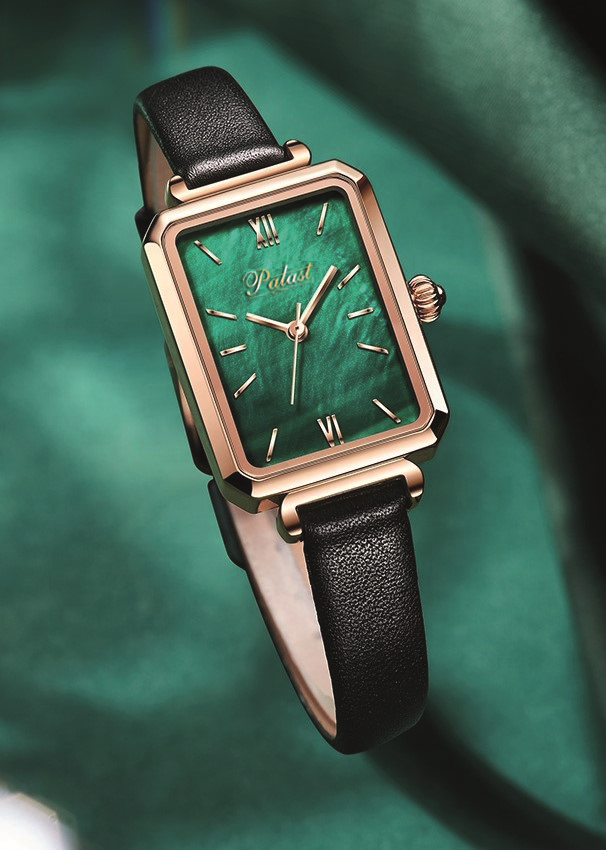 Damenuhr Malachit mit Wechsel-Armbändern