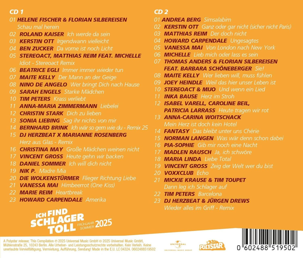 Ich Find Schlager Toll - Frühjahr/Sommer 2025