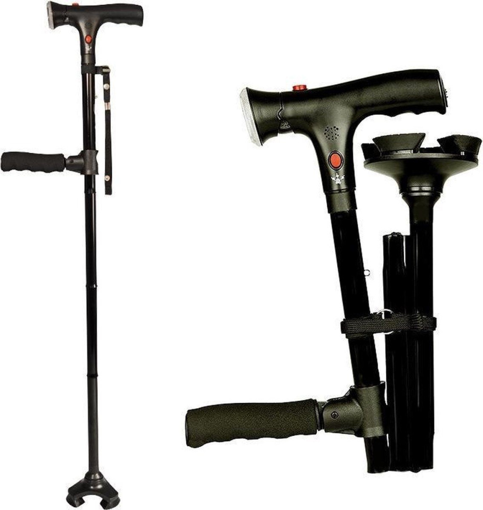 Gehstock mit Taschenlampe im Griff