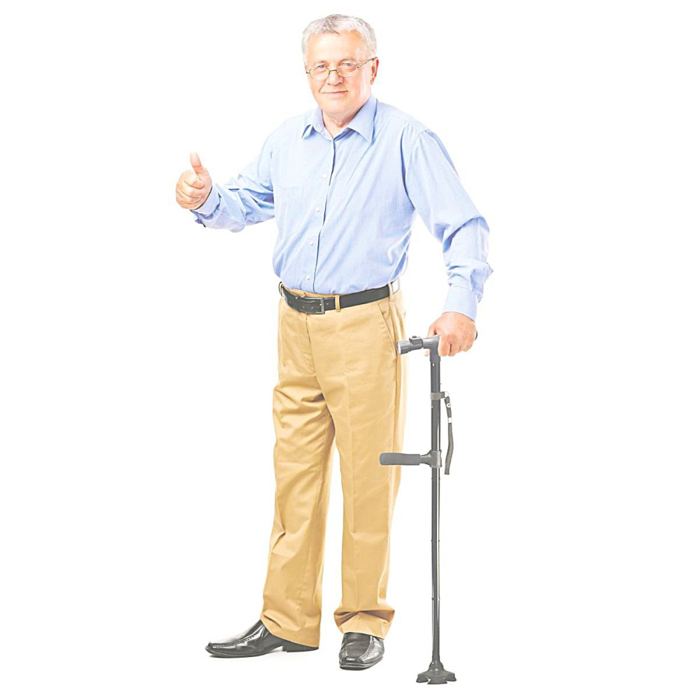 Gehstock mit Taschenlampe im Griff