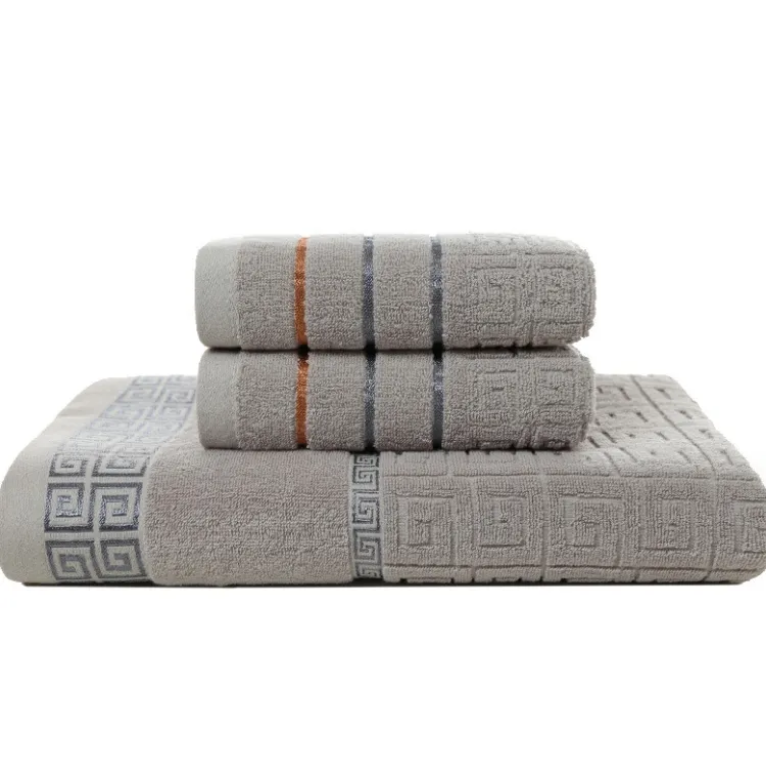 3-teiliges Frottiertuch-Set grau