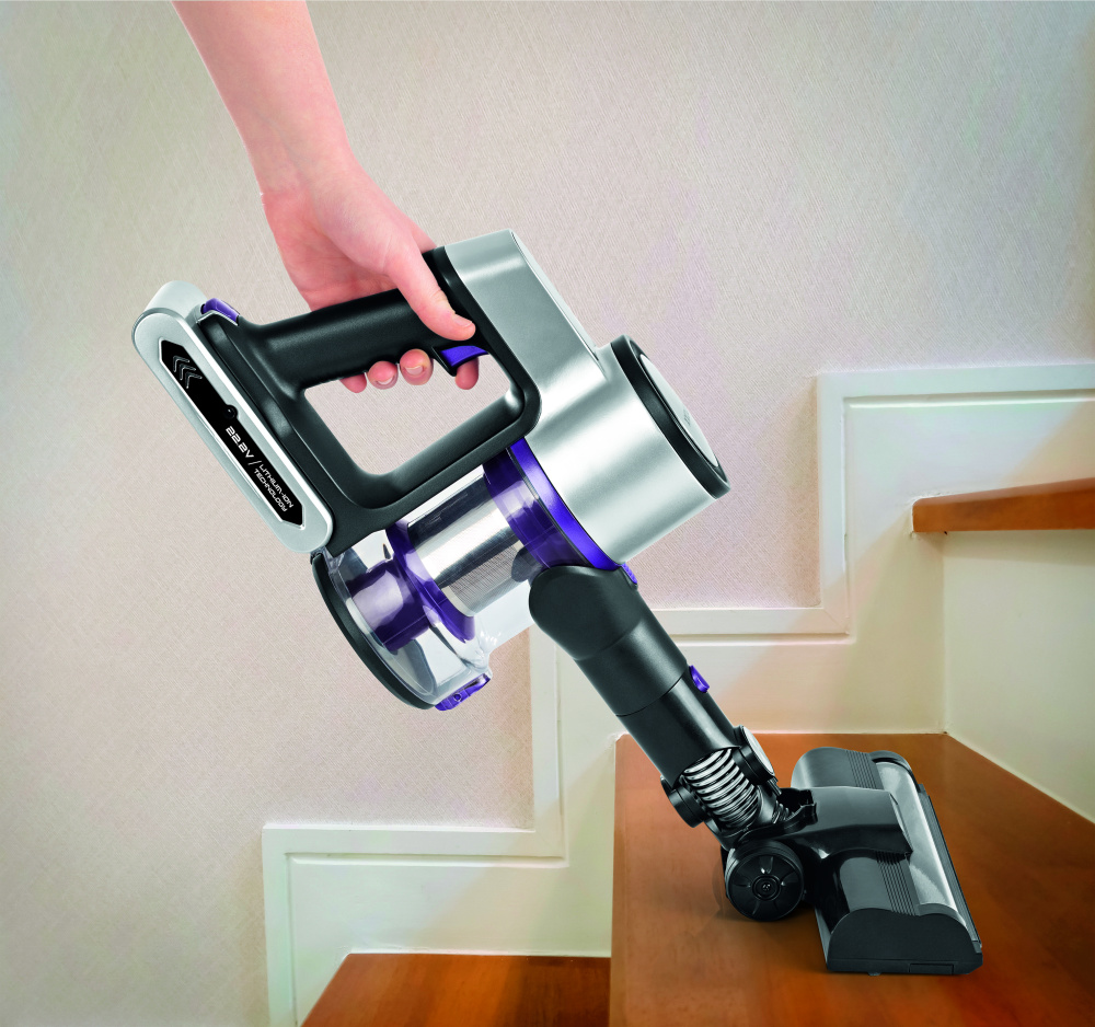 Kabelloser Akku Hand- & Bodenstaubsauger lila