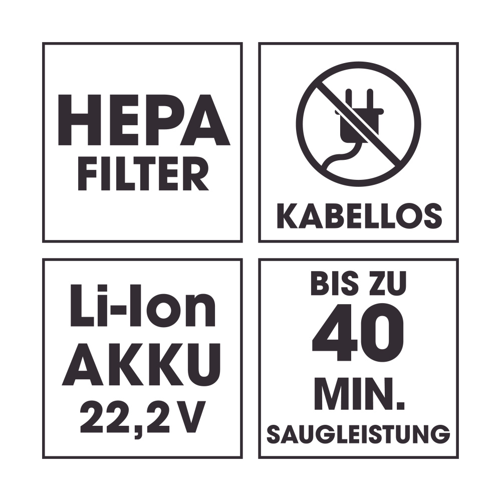 Kabelloser Akku Hand- & Bodenstaubsauger lila