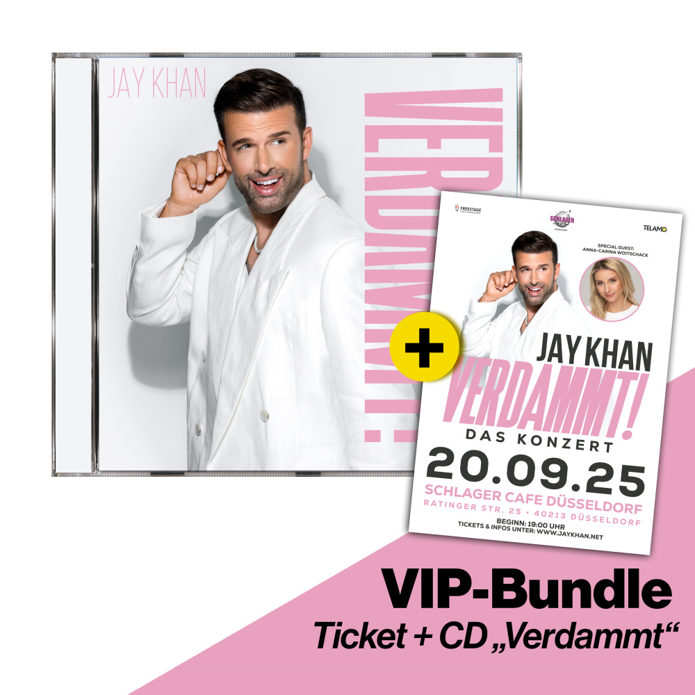 VIP-Bundle Konzert-Ticket + CD "Verdammt"