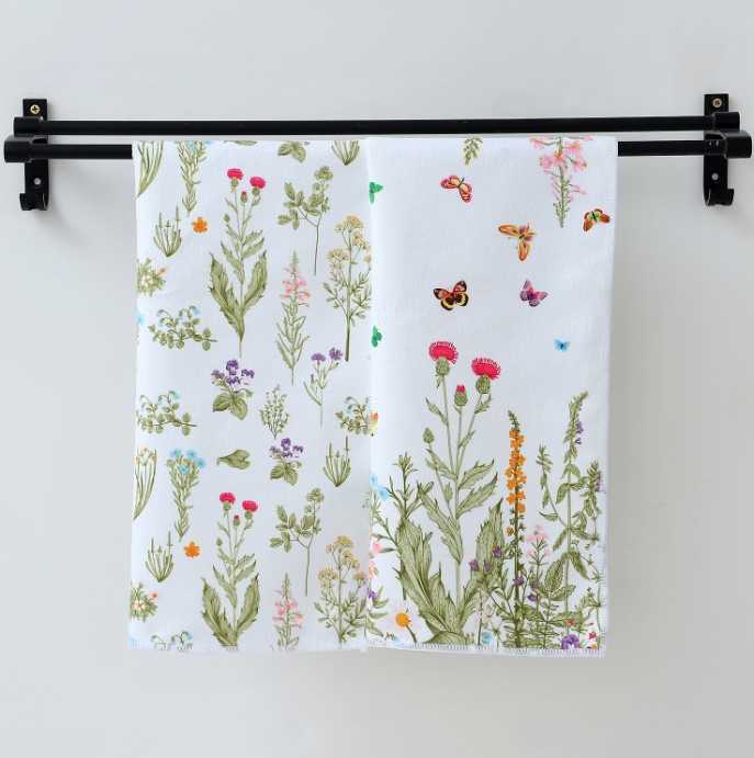 Geschirrtücher Blumenmuster 4er Set