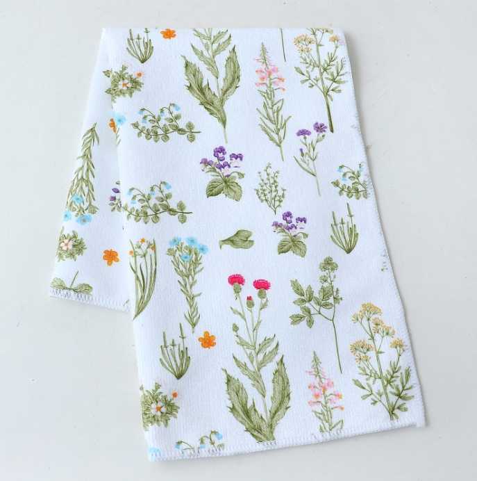 Geschirrtücher Blumenmuster 4er Set