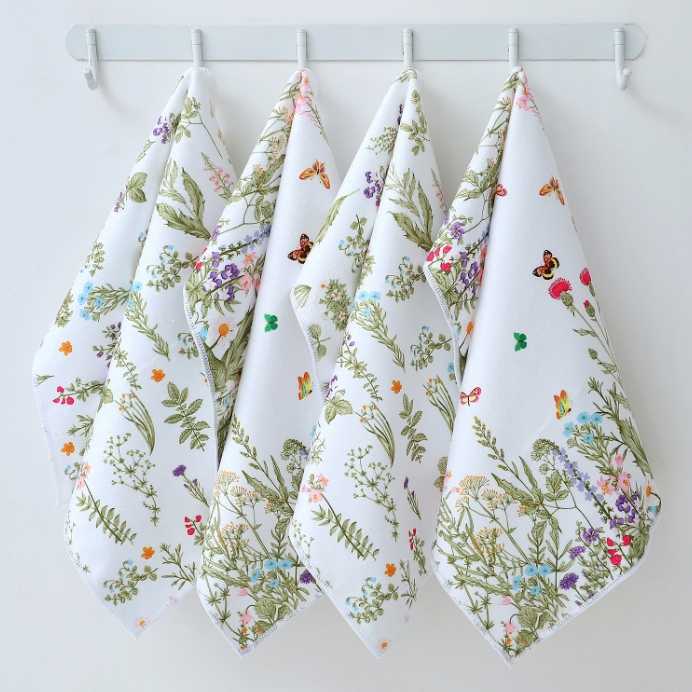 Geschirrtücher Blumenmuster 4er Set