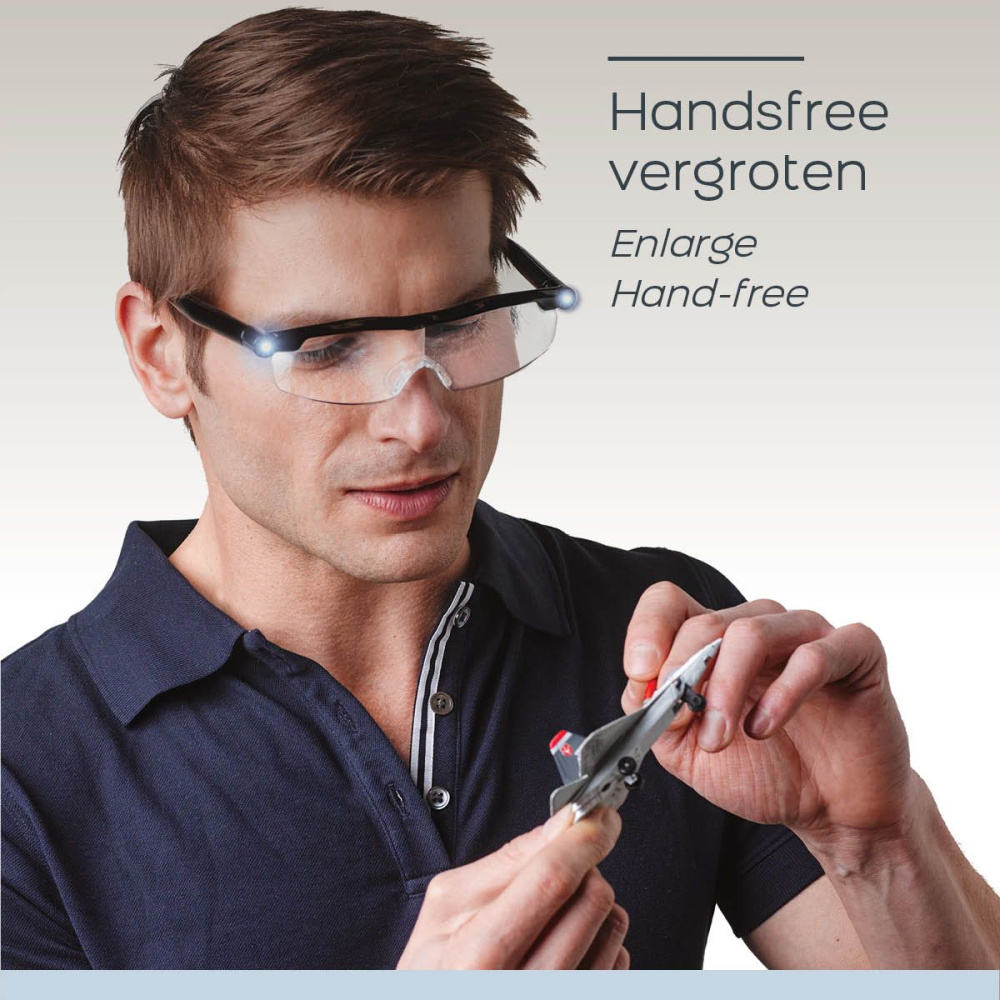 2er Sparset Ultraview - Vergrößerungsbrille mit LED