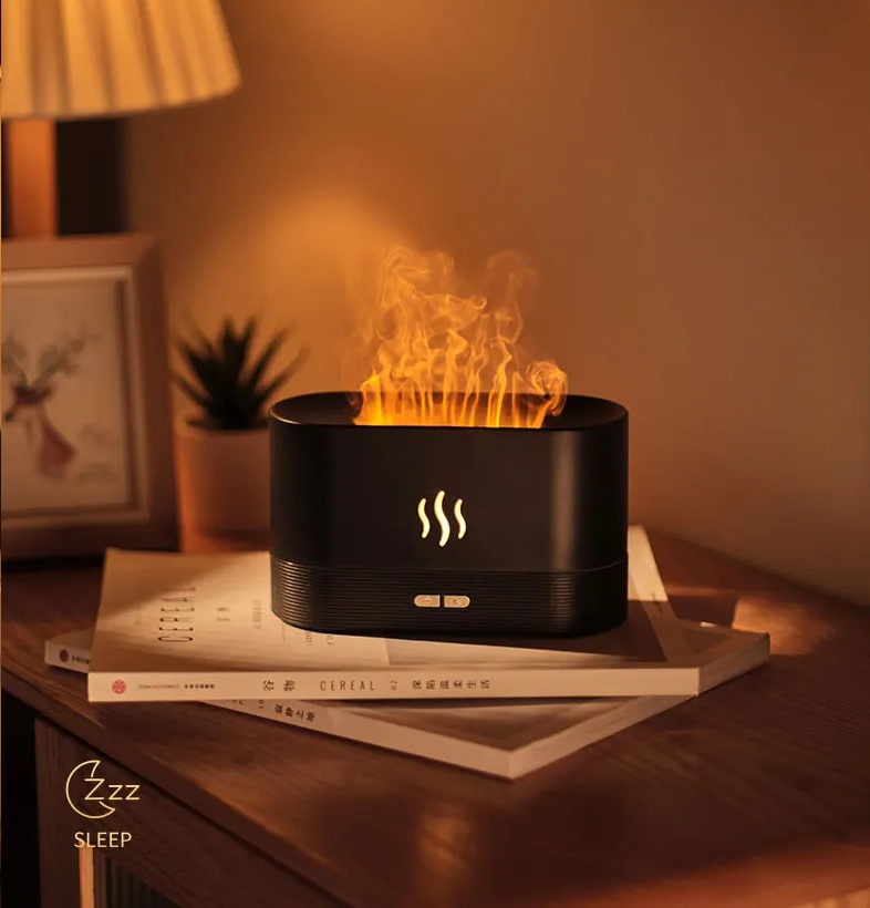 Aroma-Diffuser mit Flammen-Effekt 2-in-1