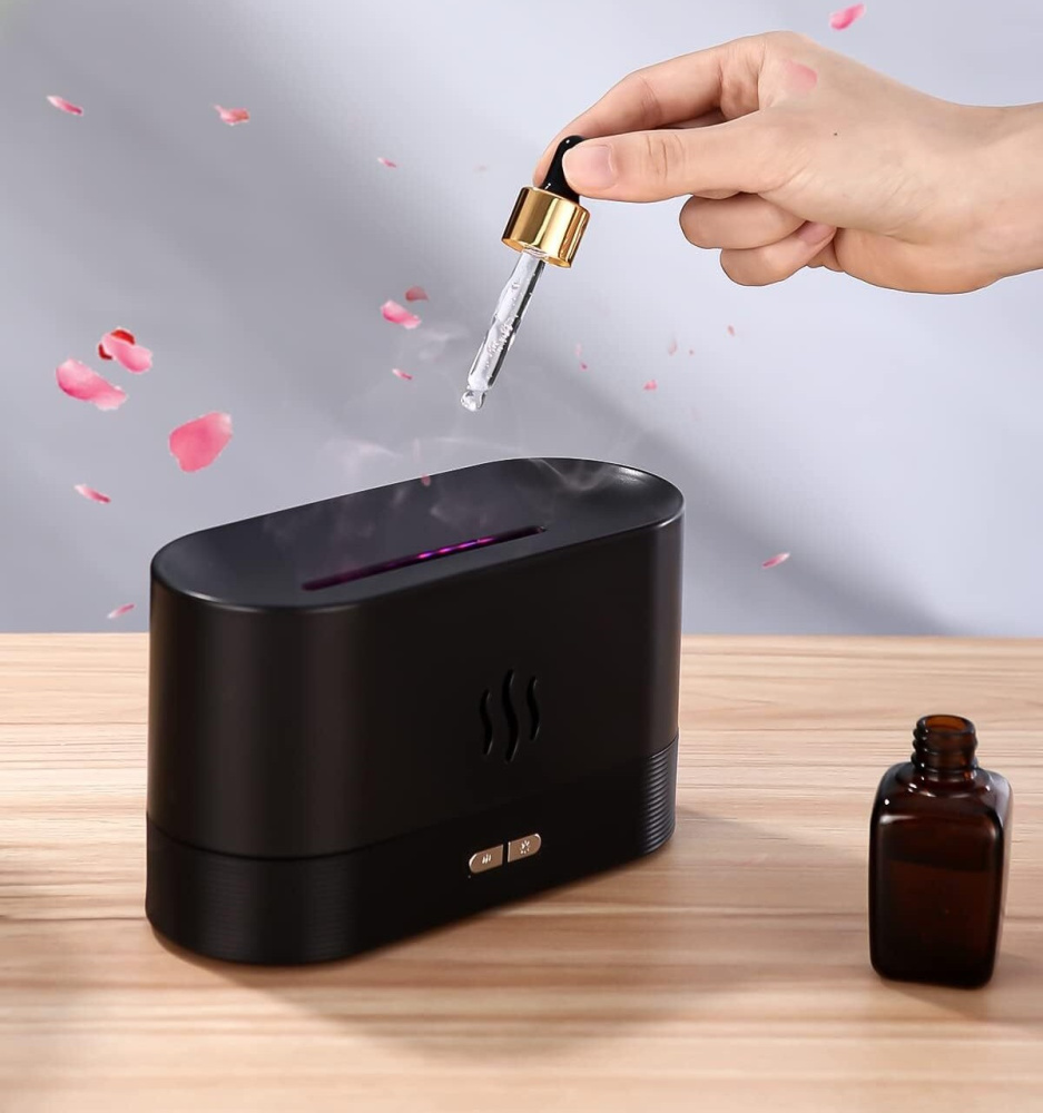 Aroma-Diffuser mit Flammen-Effekt 2-in-1