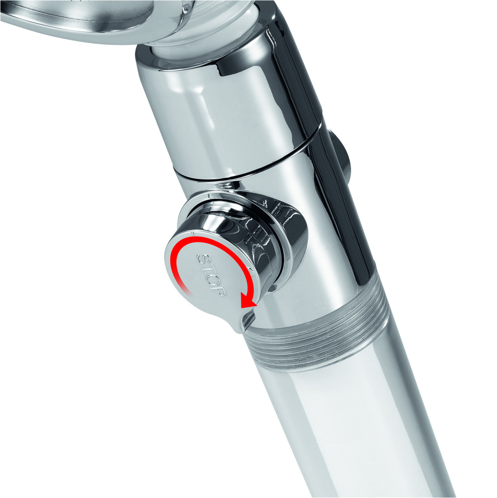 Easymaxx Duschkopf mit Stopp-Druckregler