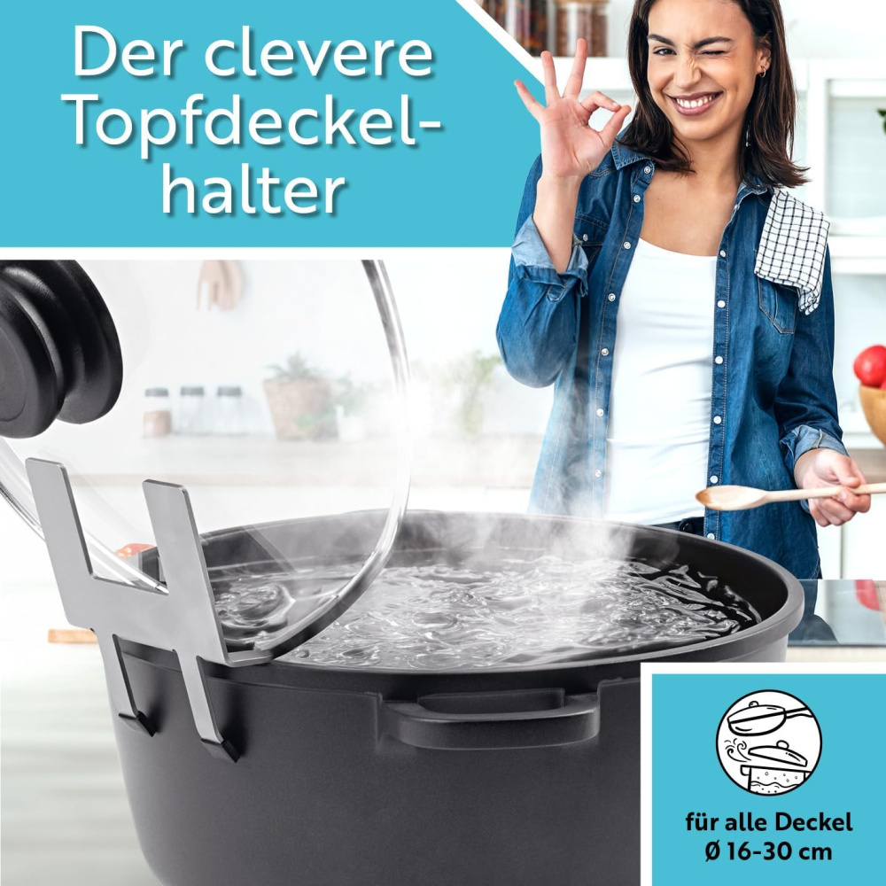 Topfi - Topfdeckelhalter aus Edelstahl