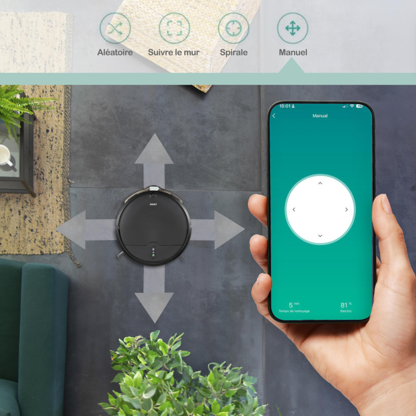 Saugroboter mit Wischfunktion WASH'UP