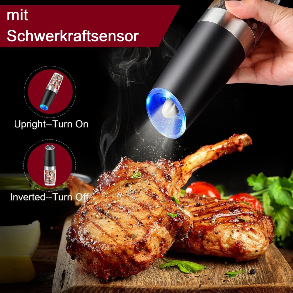 Elektrisches Salz- und Gewürzmühlen-Set