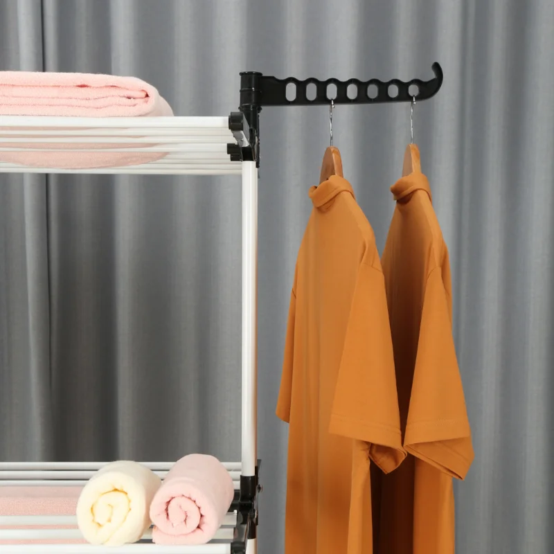 Wäscheständer mit 4 Ebenen, schwarz weiß