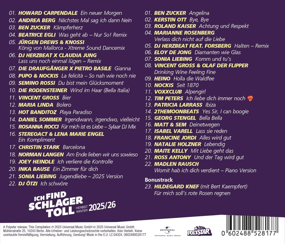 Ich Find Schlager Toll - Herbst/Winter 2025/2026