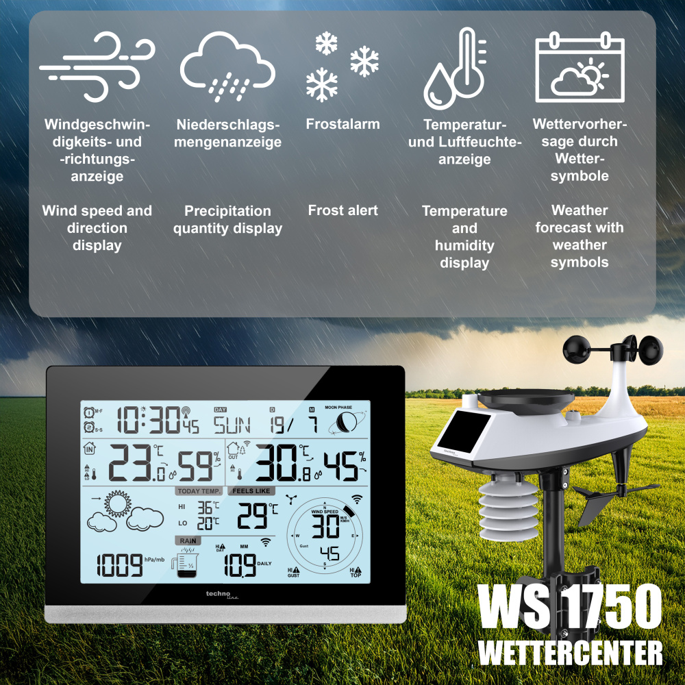 Produktabbildung: Multifunktionale Profi-Wetterstation