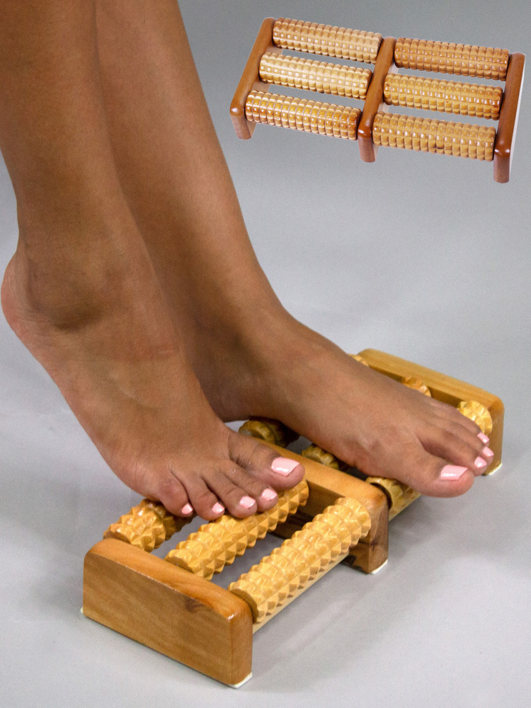 Fußmassagegerät aus Holz