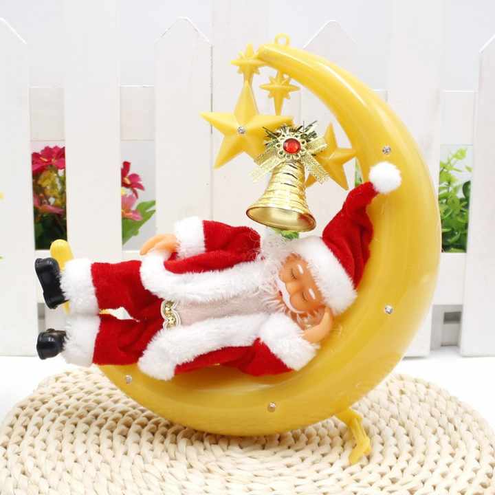 3er-Set Schlafender Weihnachtsmann – Mit Musik, Licht & Schnarch-Effekt