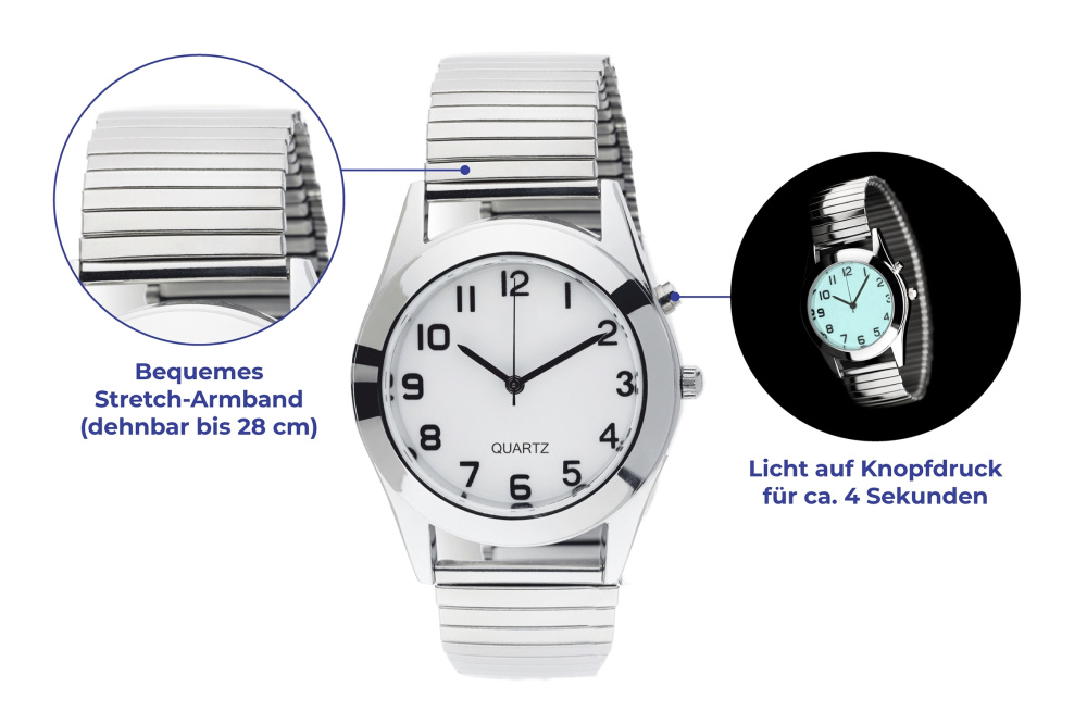 Beleuchtete Herren-Armbanduhr