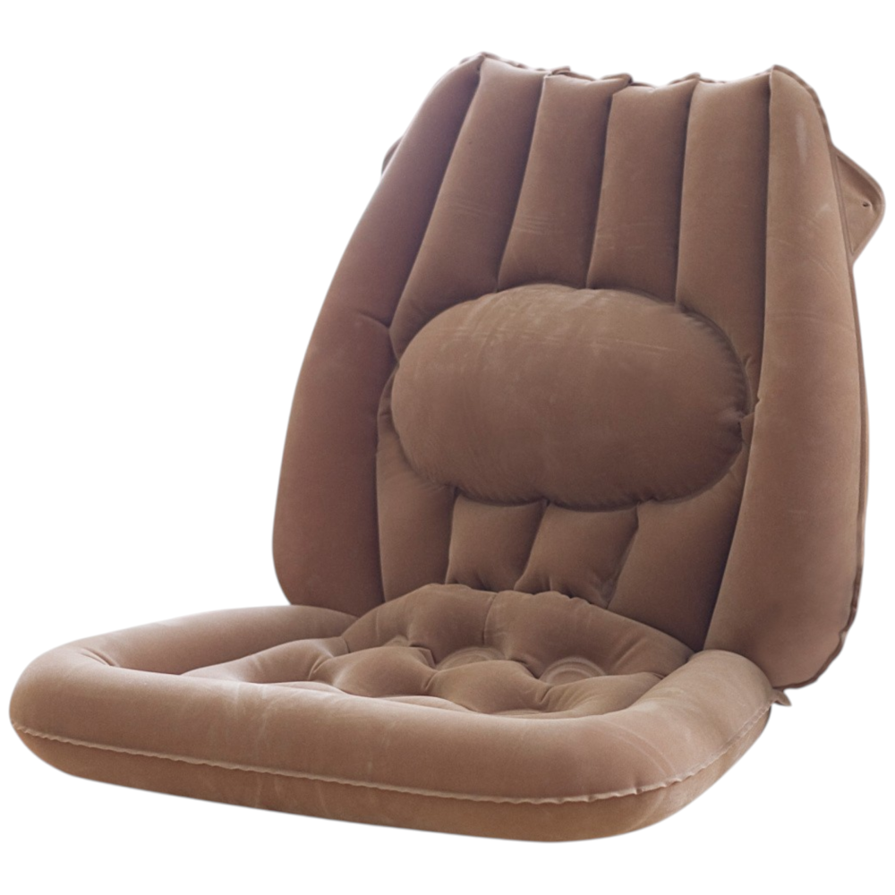 Aufblasbares Sitzkissen mit Lendenwirbelstütze