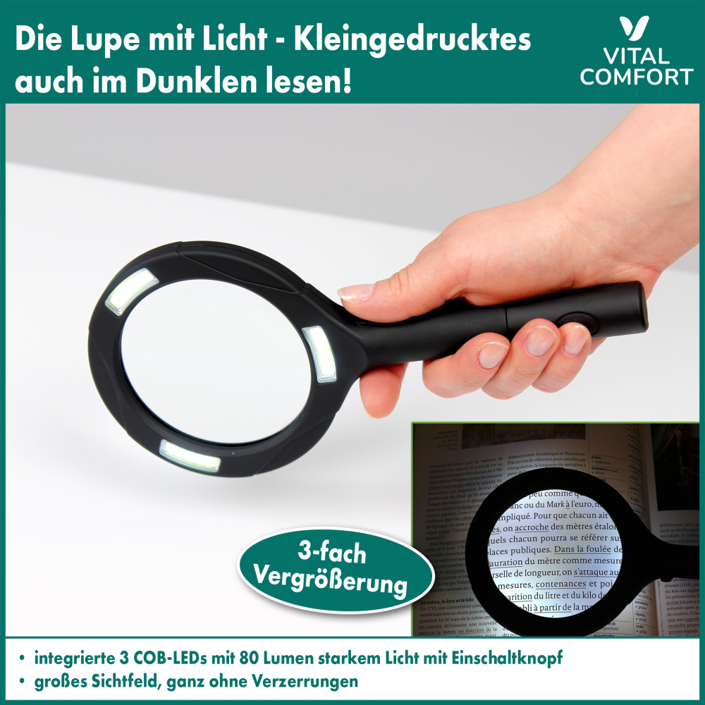 LED Lupe mit Licht