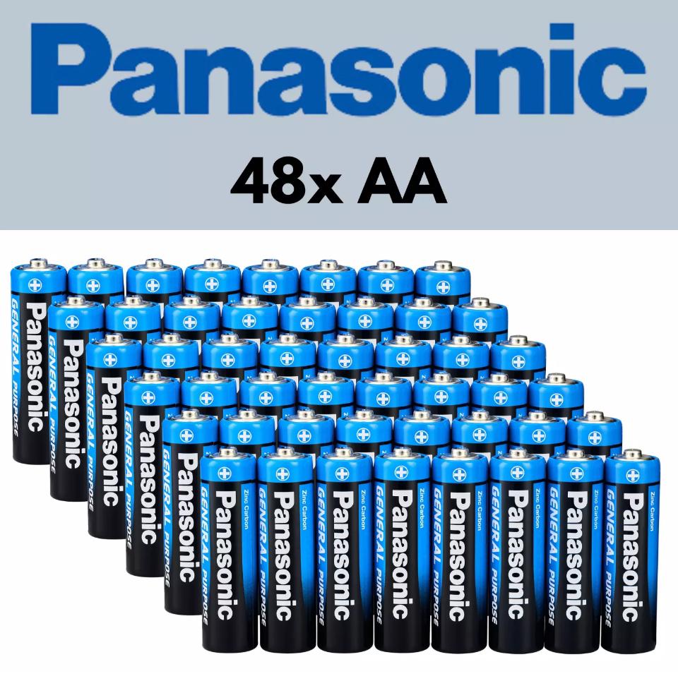 Super-Vorteilspaket: 96 Batterien von Panasonic (48xAA + 48xAAA)