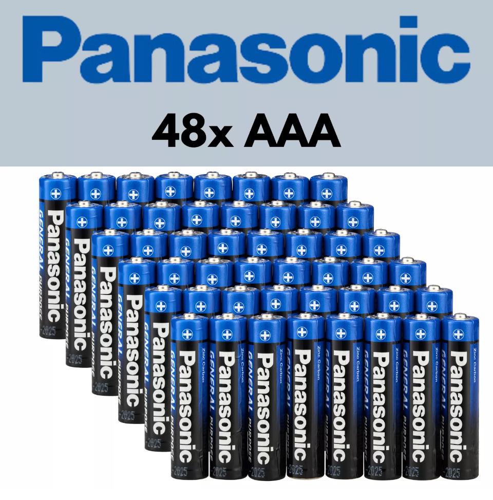 Super-Vorteilspaket: 96 Batterien von Panasonic (48xAA + 48xAAA)