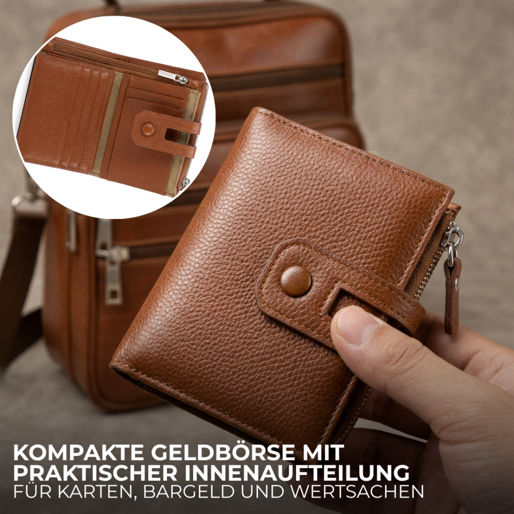 Vorteilsset Herren-Ledertasche & Geldbörse Highlander