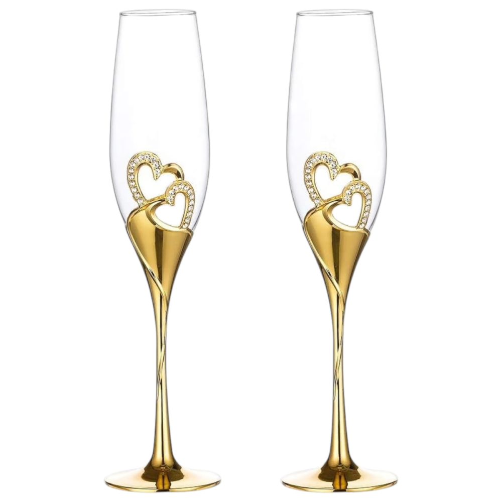 2 Premium Sektgläser in Geschenkverpackung