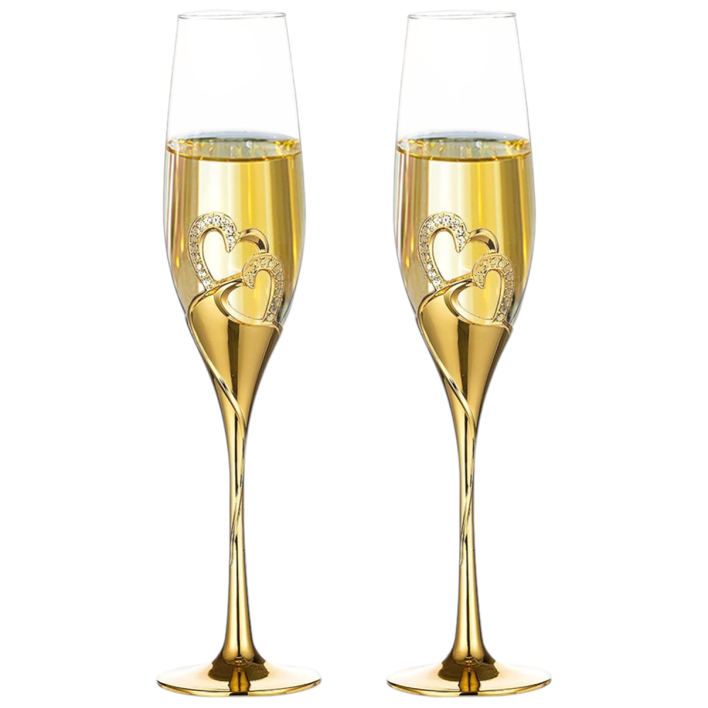 2 Premium Sektgläser in Geschenkverpackung