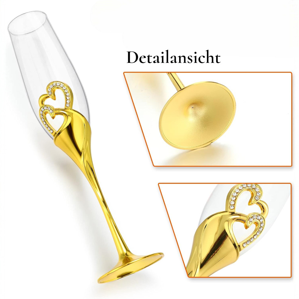 2 Premium Sektgläser in Geschenkverpackung