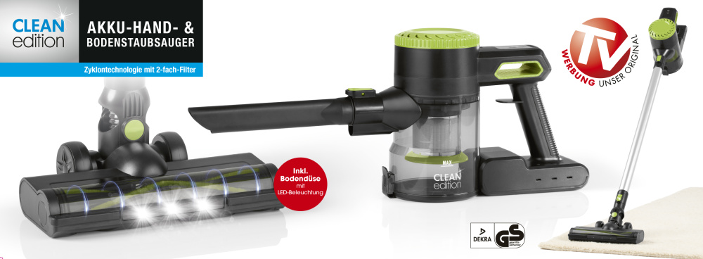 Kabelloser Akku Hand- & Bodenstaubsauger 