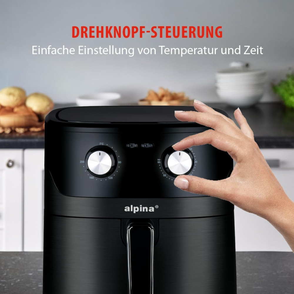 XL-Heißluftfritteuse 6 Liter, 1600 Watt