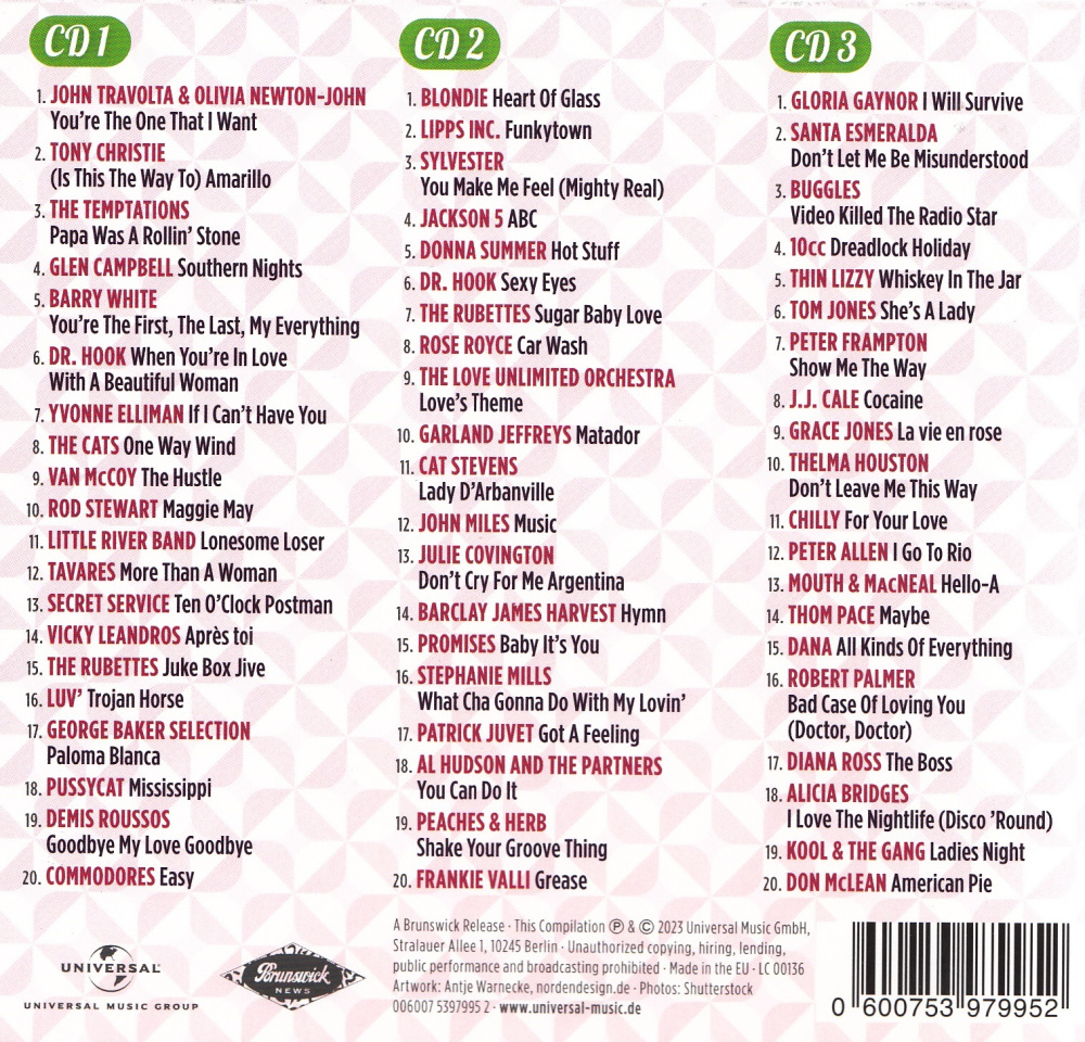 Die größten internationalen Hits der 70er Jahre