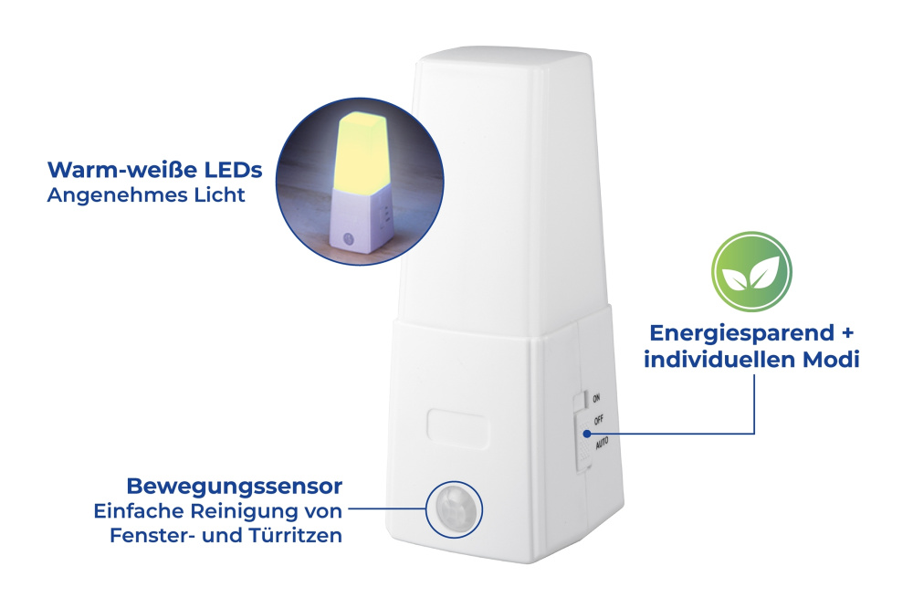 LED Nachtlicht mit Bewegungssensor, 2er-Set