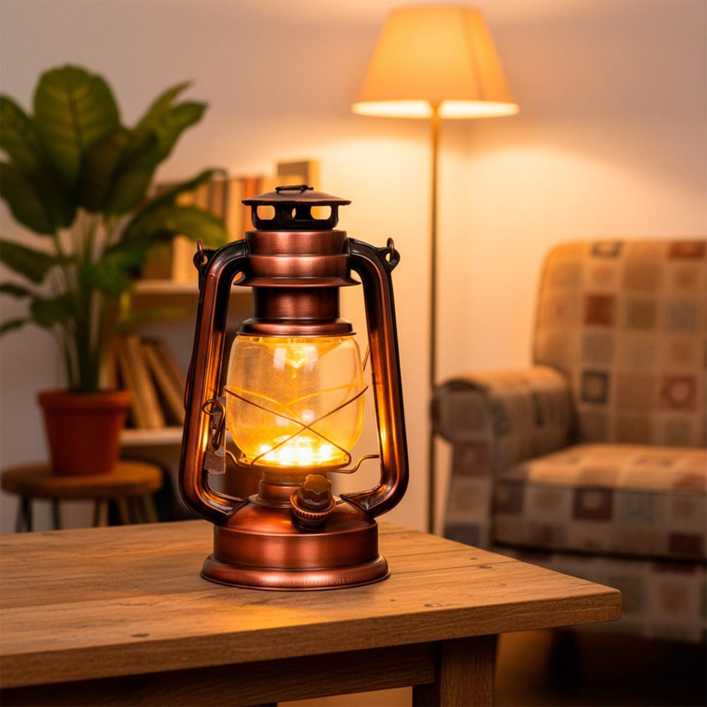 Nostalgie Retro Laterne mit 15 LEDs