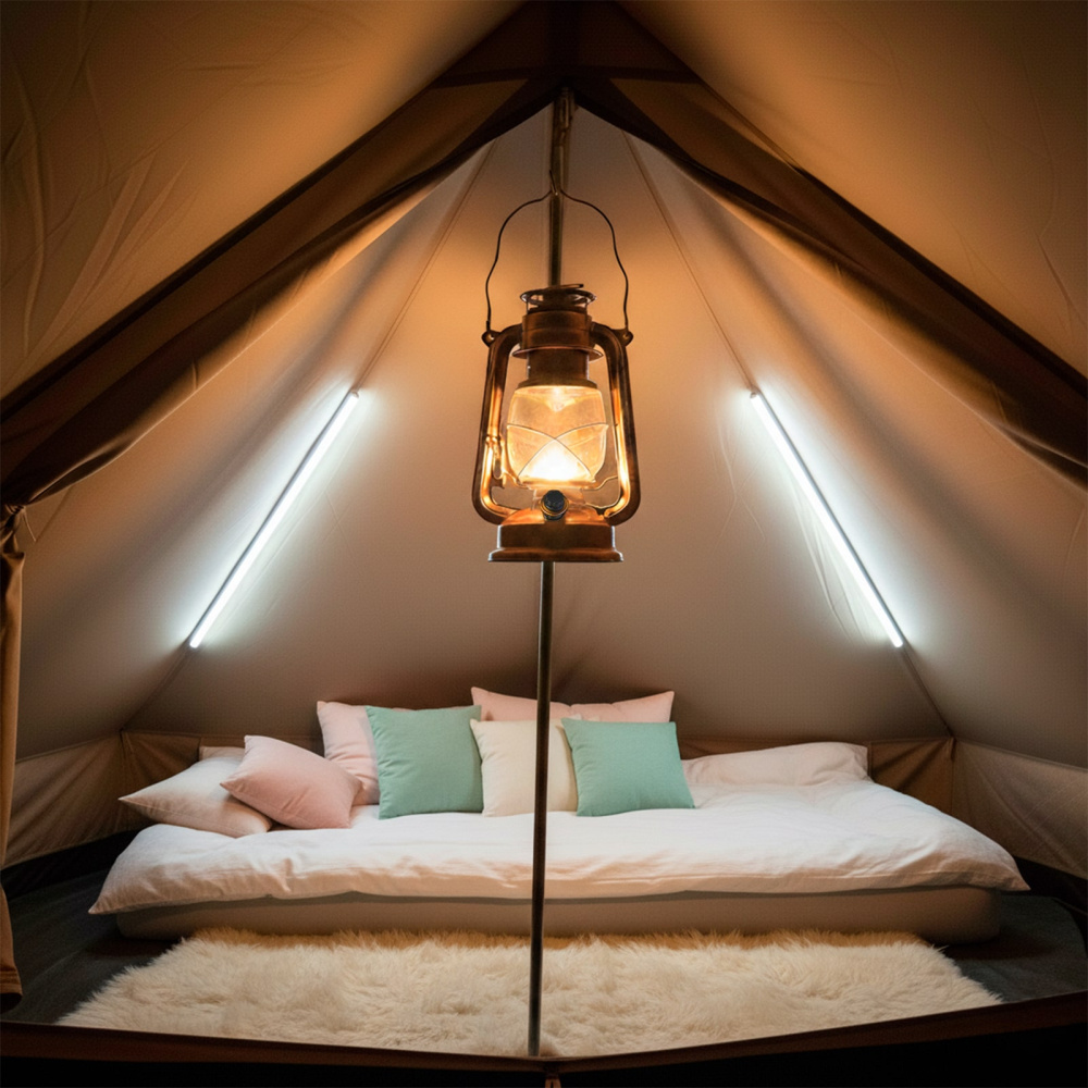 Nostalgie Retro Laterne mit 15 LEDs