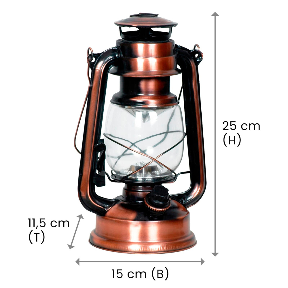 Nostalgie Retro Laterne mit 15 LEDs