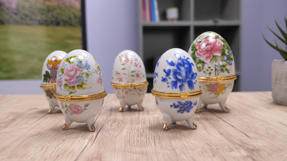 Porzellan-Eier, 4er-Set