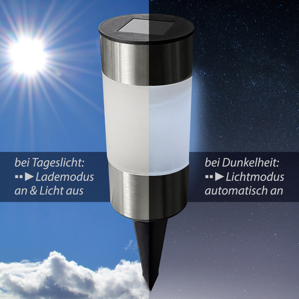 LED Garten-Solarleuchte, 3er-Set